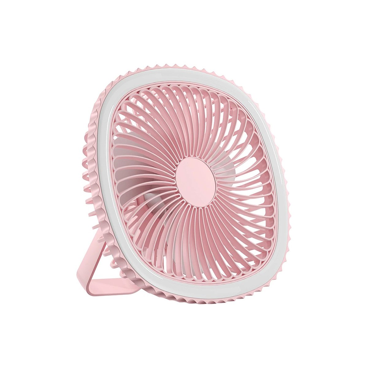 Mini Ventilador  Mesa Luz Ring Light Usb Portátil Cor:rosa