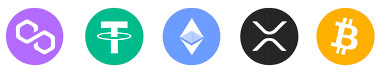 Bitcoin, Tether (USDT), Ethereum, XRP e Polygon